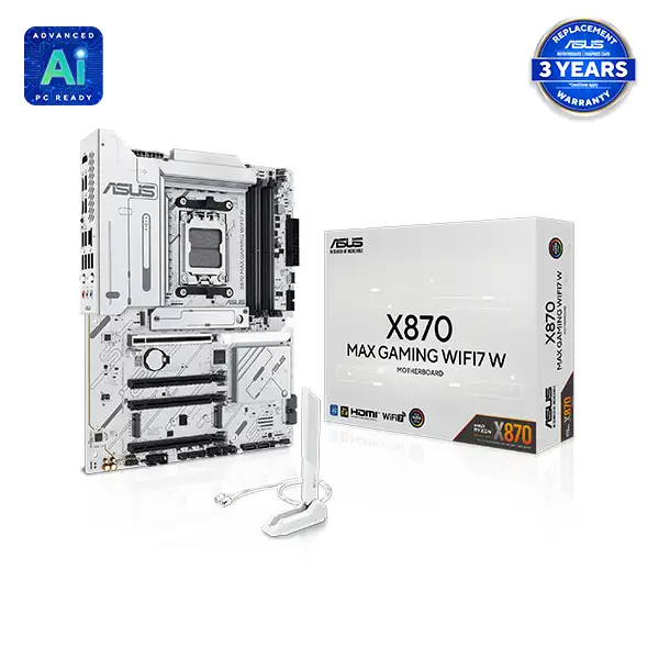 ASUS X870 MAX GAMING WIFI7 W AM5 ATX Gaming Motherboard