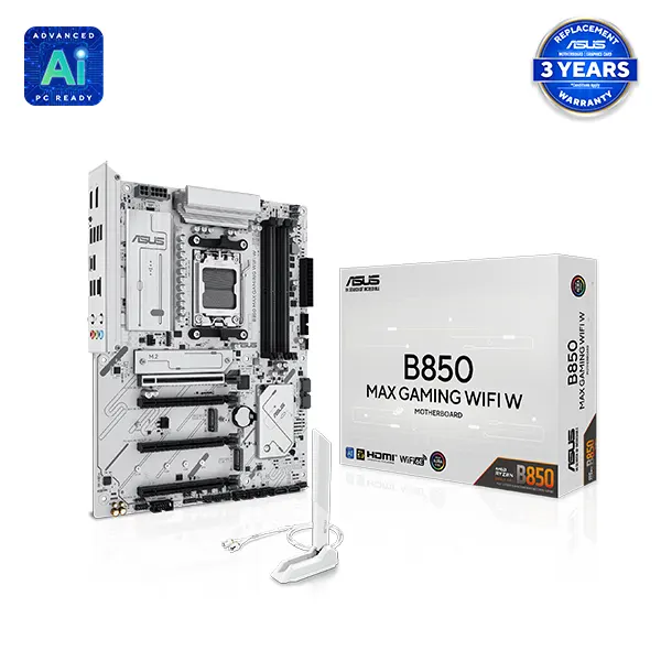 ASUS B850 MAX GAMING WIFI W AM5 ATX Gaming Motherboard